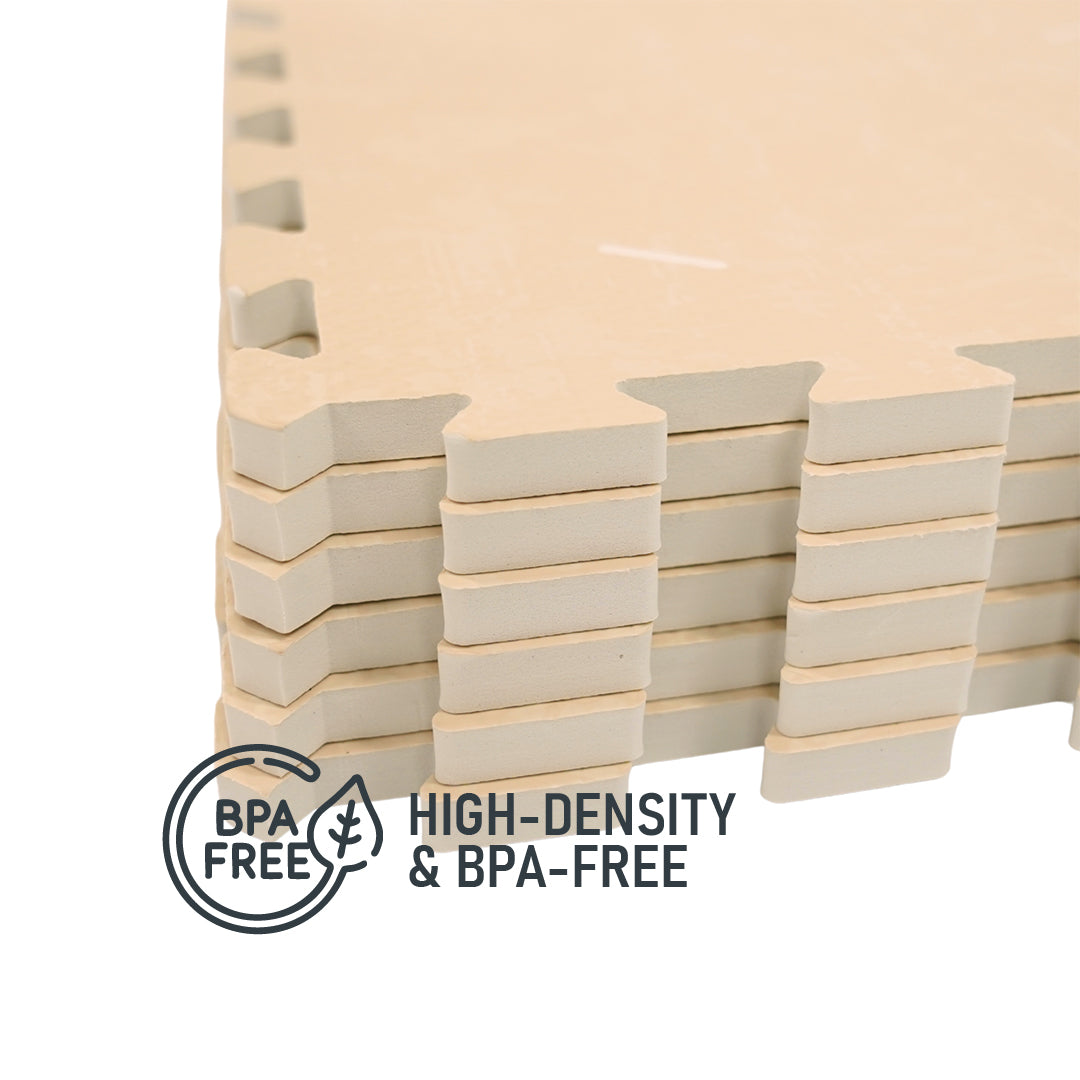 Flow - Premium Foam Flooring 24" x 24" x 12mm - Cream Confetti (6 Pack)