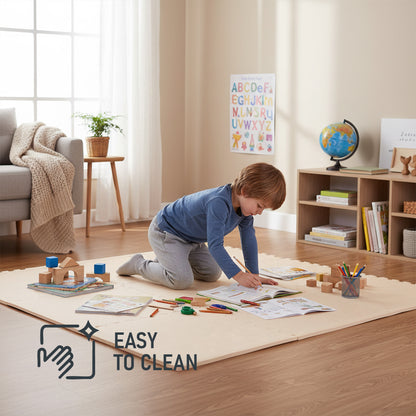 Flow - Premium Foam Flooring 24" x 24" x 12mm - Cream Confetti (6 Pack)