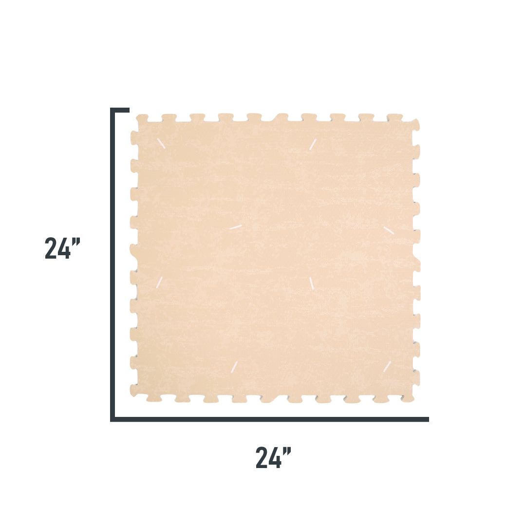 Flow - Premium Foam Flooring 24" x 24" x 12mm - Cream Confetti (6 Pack)