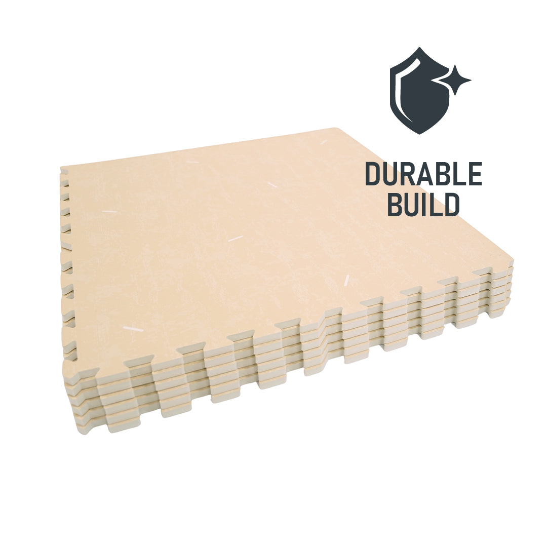 Flow - Premium Foam Flooring 24" x 24" x 12mm - Cream Confetti (6 Pack)