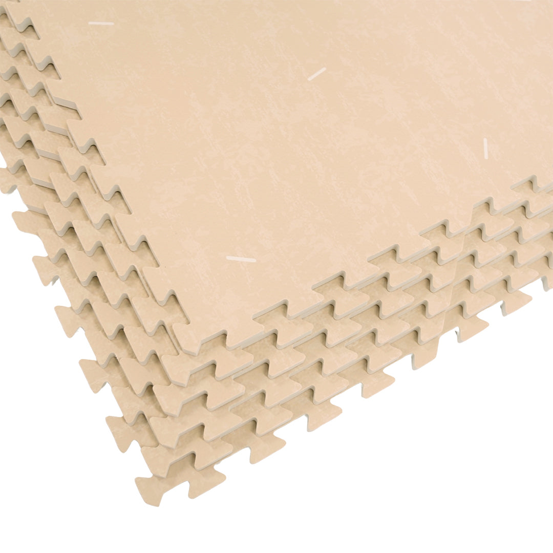 Flow - Premium Foam Flooring 24" x 24" x 12mm - Cream Confetti (6 Pack)