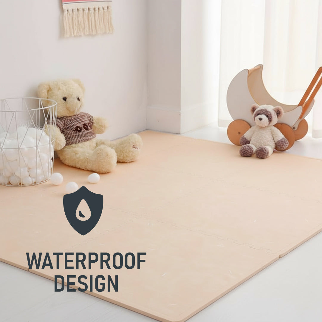 Flow - Premium Foam Flooring 24" x 24" x 12mm - Cream Confetti (6 Pack)