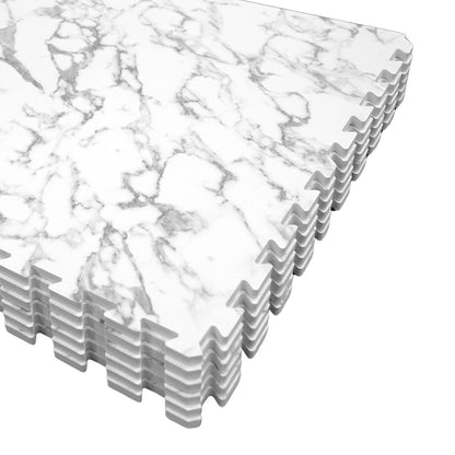 Flow - Premium Foam Flooring 24" x 24" x 12mm - Marble (6 Pack)