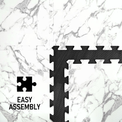 Flow - Premium Foam Flooring 24" x 24" x 12mm - Marble (6 Pack)
