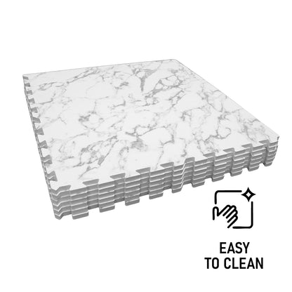 Flow - Premium Foam Flooring 24" x 24" x 12mm - Marble (6 Pack)