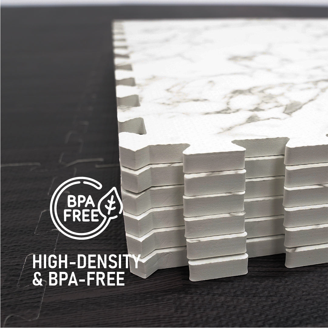 Flow - Premium Foam Flooring 24" x 24" x 12mm - Marble (6 Pack)