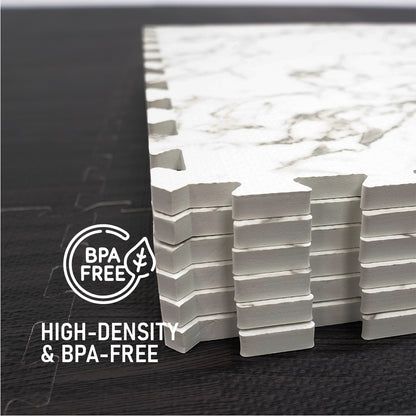 Flow - Premium Foam Flooring 24" x 24" x 12mm - Marble (6 Pack)