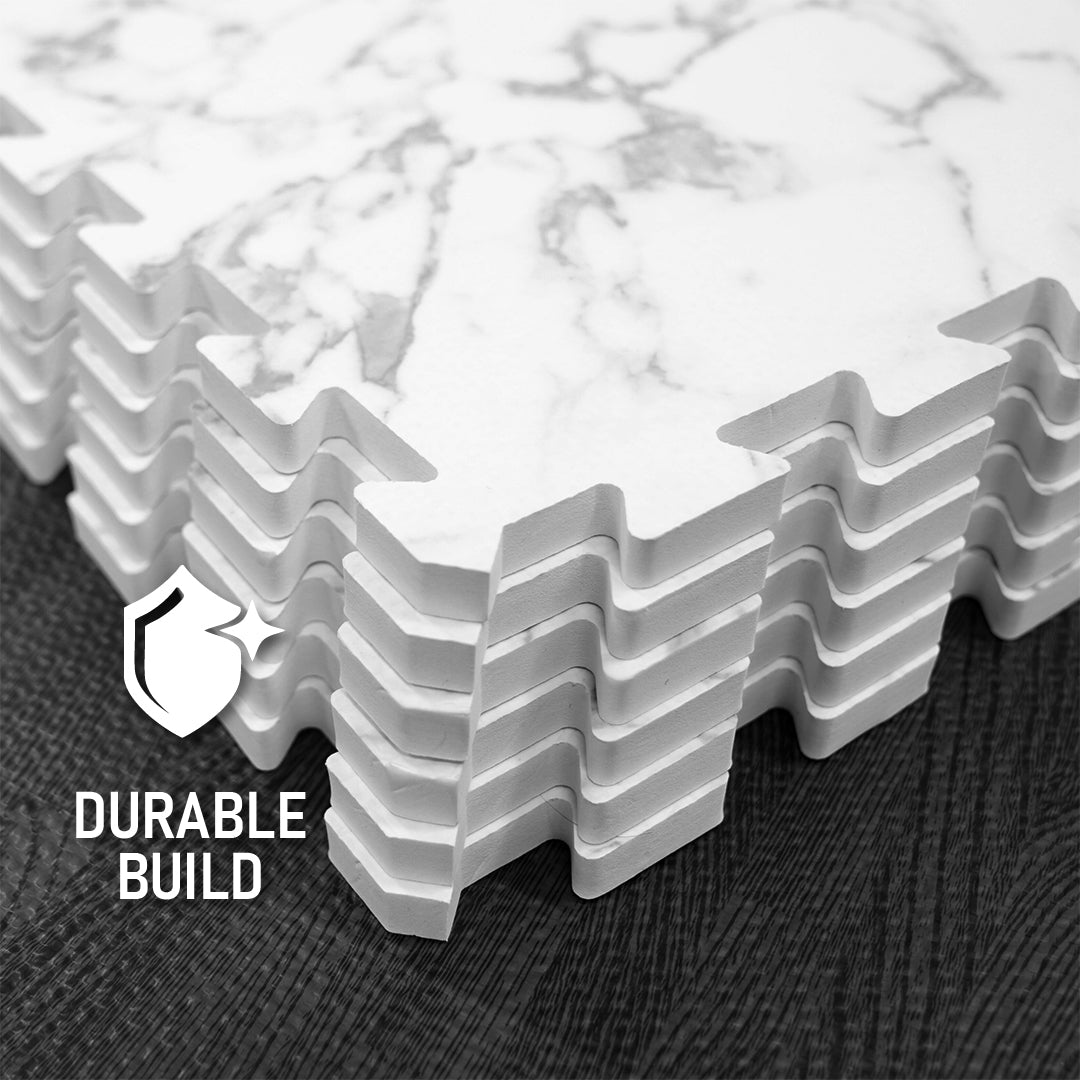 Flow - Premium Foam Flooring 24" x 24" x 12mm - Marble (6 Pack)