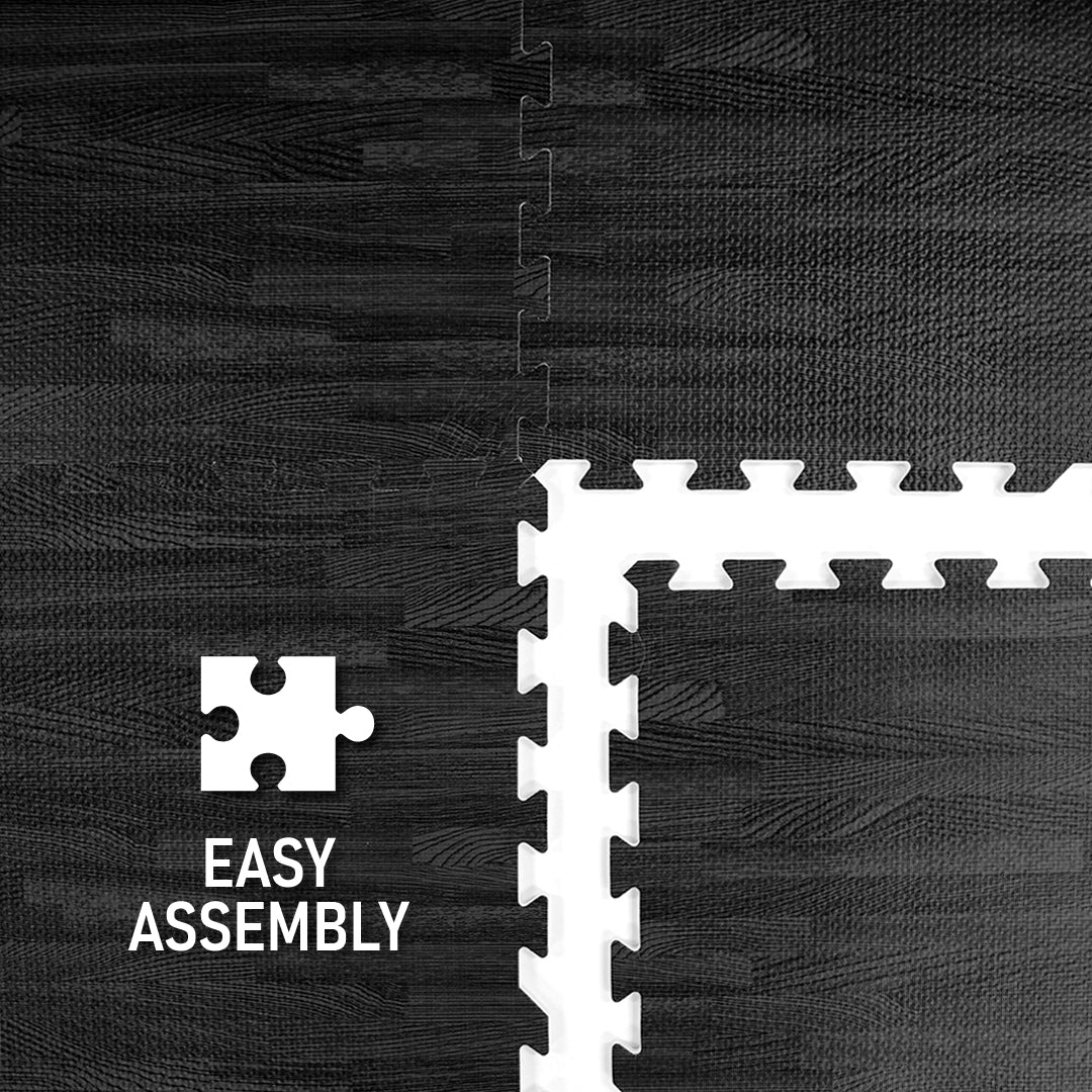 Flow - Premium Foam Flooring 24" x 24" x 12mm - Midnight Oak (6 Pack)