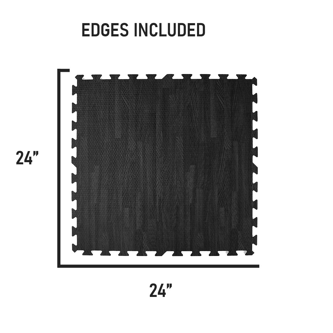 Flow - Premium Foam Flooring 24" x 24" x 12mm - Midnight Oak (6 Pack)