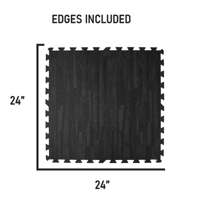 Flow - Premium Foam Flooring 24" x 24" x 12mm - Midnight Oak (6 Pack)