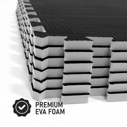 Flow - Premium Foam Flooring 24" x 24" x 12mm - Midnight Oak (6 Pack)