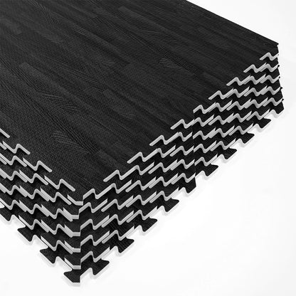 Flow - Premium Foam Flooring 24" x 24" x 12mm - Midnight Oak (6 Pack)