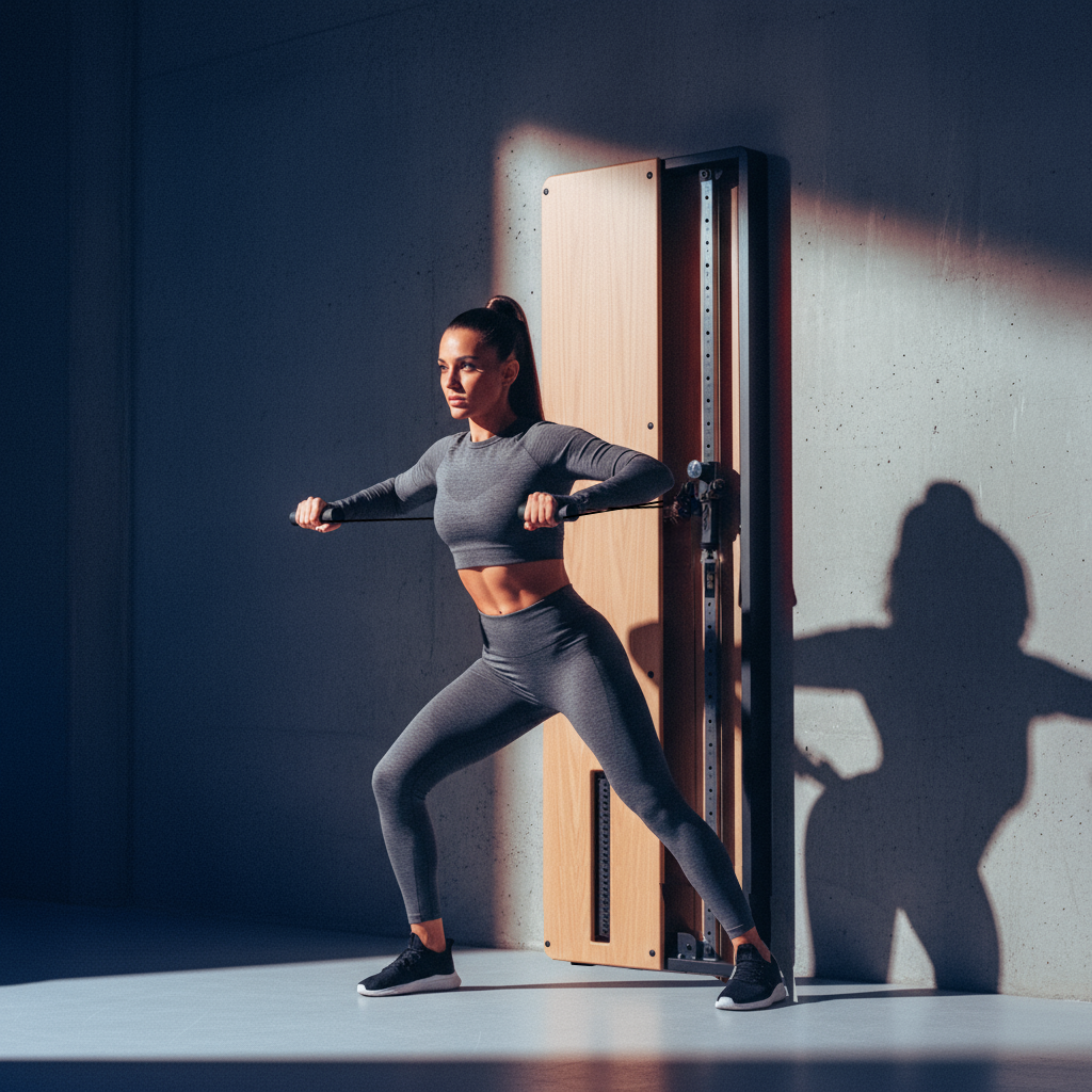 Flow 7 Light Oak - Wall Mounted Functional Trainer