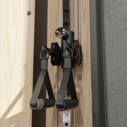 Flow 7 Light Oak - Wall Mounted Functional Trainer