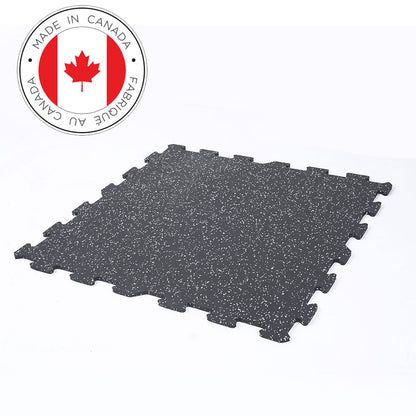 Gorilla 2 x 2 8mm Interlocking Rubber Tile - Gray - Single or 12 Pack