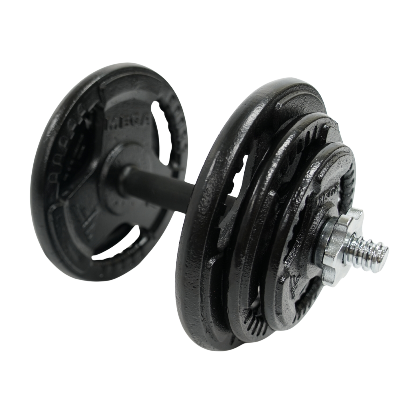 Mega Fitness - 1" Standard Steel Plate 80lbs Dumbbells Set