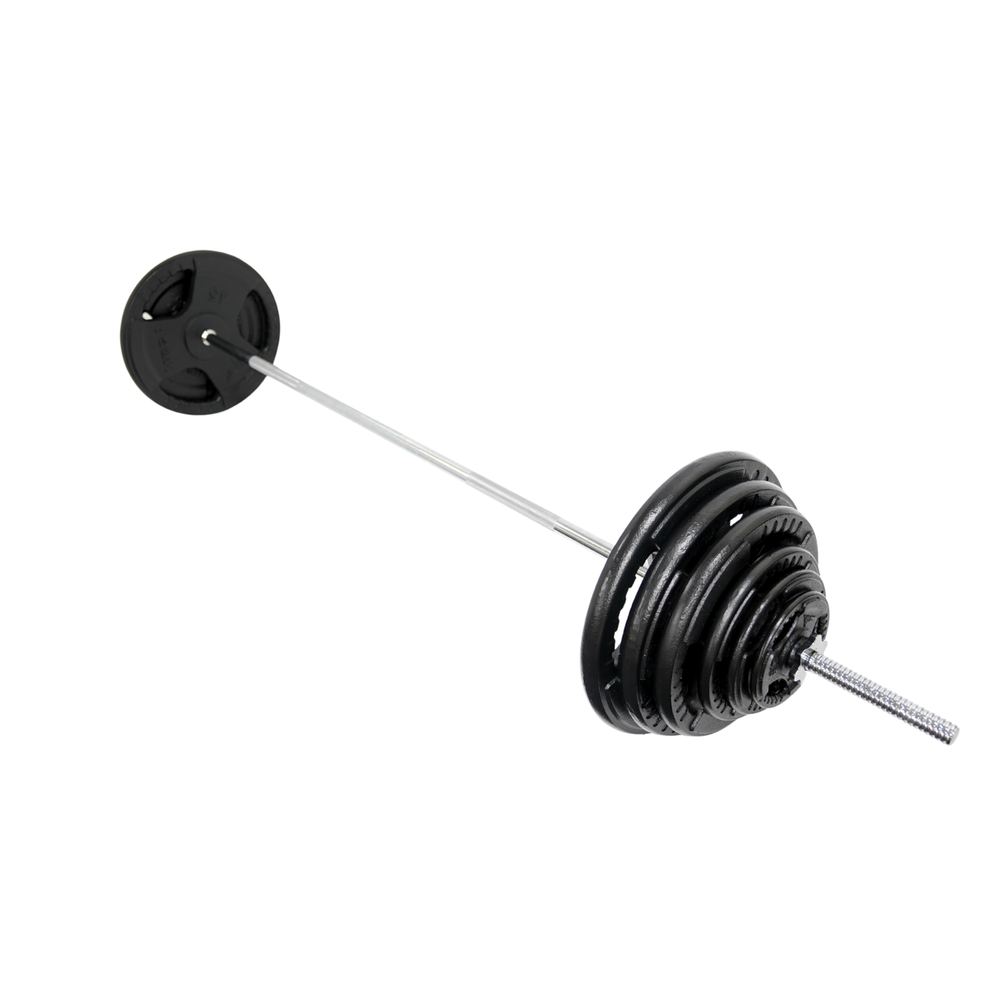 Mega Fitness - Ensemble de plaques en acier standard 1" de 265 lb avec barre de 84"