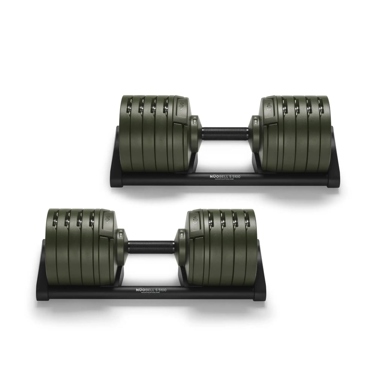 Nuobells - 5-100lb Adjustable Dumbbell Pair - Tactical