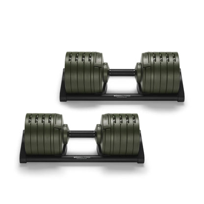 Nuobells - 5-100lb Adjustable Dumbbell Pair - Tactical