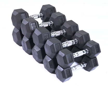 TRX - Hex Rubber Dumbbell - 10-30LBS