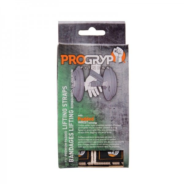PRO-4 1 1/2" COTTON LIFTING STRAPS - NATURAL Strength & Conditioning Canada.