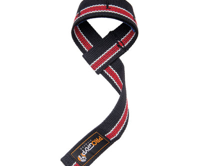 PRO-5 1 1/2" COTTON PADDED LIFTING STRAPS (BLACK) Strength & Conditioning Canada.