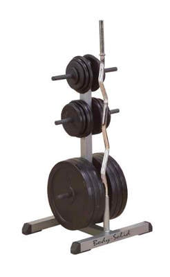 Body-Solid GSWT Standard Plate Tree & Bar Holder Strength & Conditioning Canada.