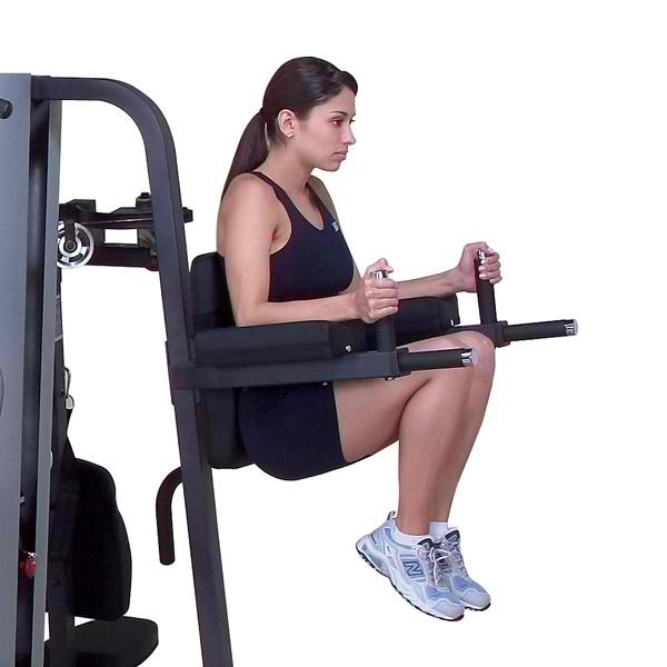 Body-Solid Vertical Knee Raise and Dip Station for G9S Strength Machines Canada.