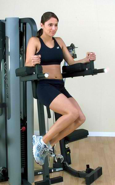 Body-Solid Vertical Knee Raise and Dip Station for G9S Strength Machines Canada.