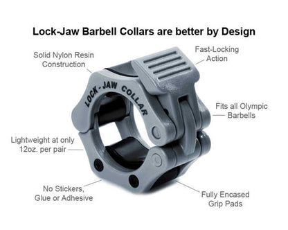 Lock-Jaw PRO 2 - 2" Olympic Barbell Collars - Black Strength & Conditioning Canada.