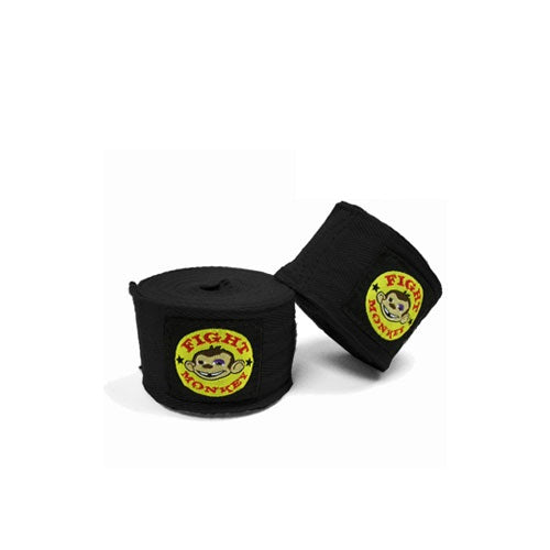Fight Monkey 180" Hand Wraps - Black Fitness Accessories Canada.