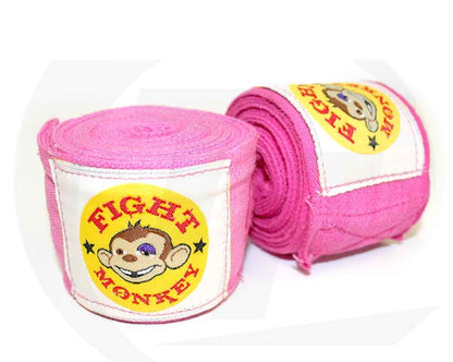 Fight Monkey 120" Mexican Style Hand Wraps - Pink Fitness Accessories Canada.