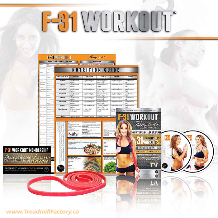 The F31 Workout - Thirty1x10 DVD Package with F31 Band Fitness Accessories Canada.