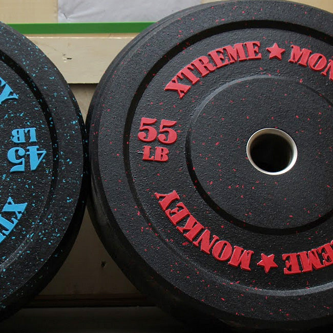 XM FITNESS 55lbs Crumb Rubber Bumper Plate Strength & Conditioning Canada.
