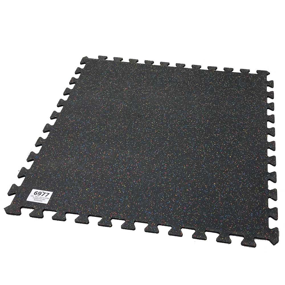 Gorilla Flooring 36" x 36" Interlocking Rubber Tile 9.5mm thick FUNFETTI