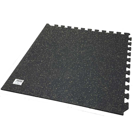 Gorilla Flooring 36" x 36" Interlocking Rubber Tile 9mm thick Tan with Borders