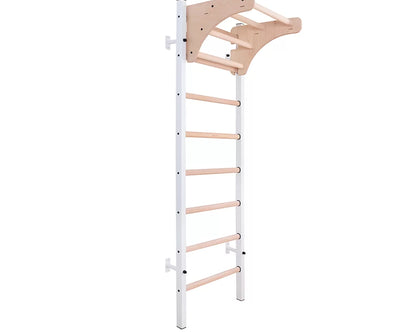 BenchK S2 White - 211W with Wooden Pull-Up Bar