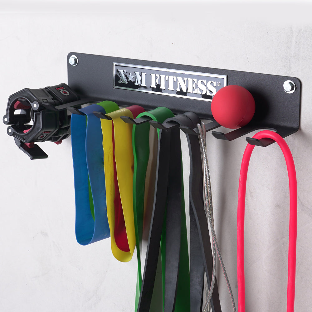 Resistance Band Rack Gym Wall Storage Multipurpose Fitness Equipment