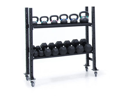 XM Fitness 2 Tier Kettlebell/Dumbbell Storage Rack Strength & Conditioning Canada.