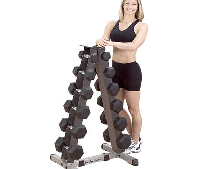 Body Solid Vertical 6-Pair Dumbbell Rack - GDR44 Strength & Conditioning Canada.