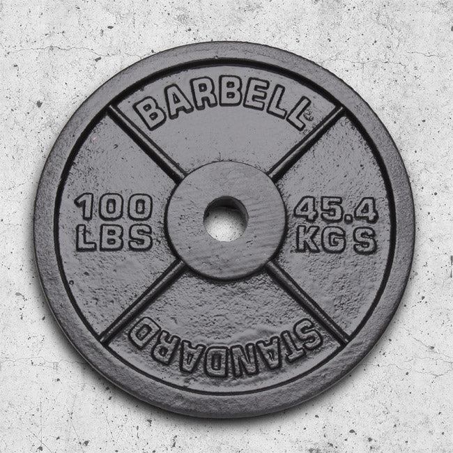 XM FITNESS 100lbs Cast Iron Weight Plate Strength & Conditioning Canada.