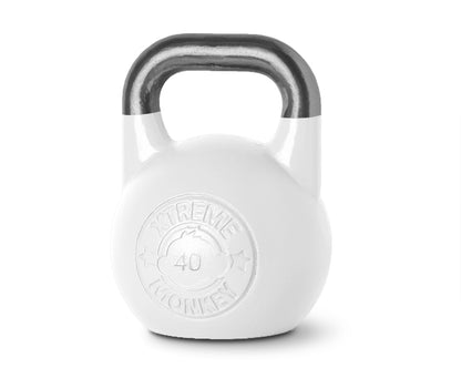 XM Fitness 40kg White Competition Kettlebell Strength & Conditioning Canada.