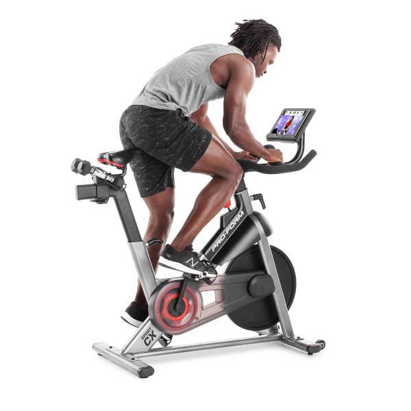 Proform Sport CX Stationary Exercise Bike with 3 Lb. Dumbbells The Treadmill Factory