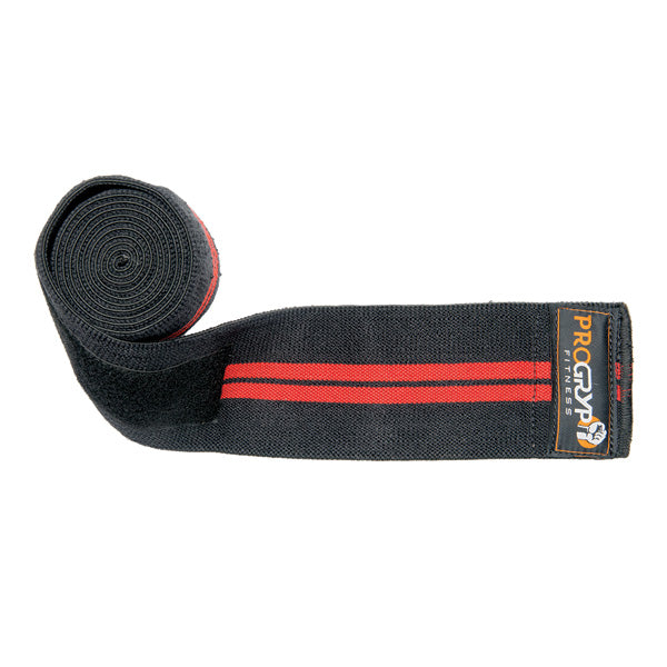 PRO-12 DELUXE VELCRO RED LINE KNEE WRAPS Fitness Accessories Canada.