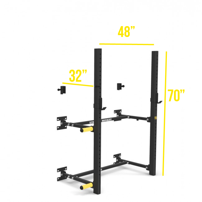 XM Fitness Wall Mounted Fold Up Rack V2 Strength Machines Canada.