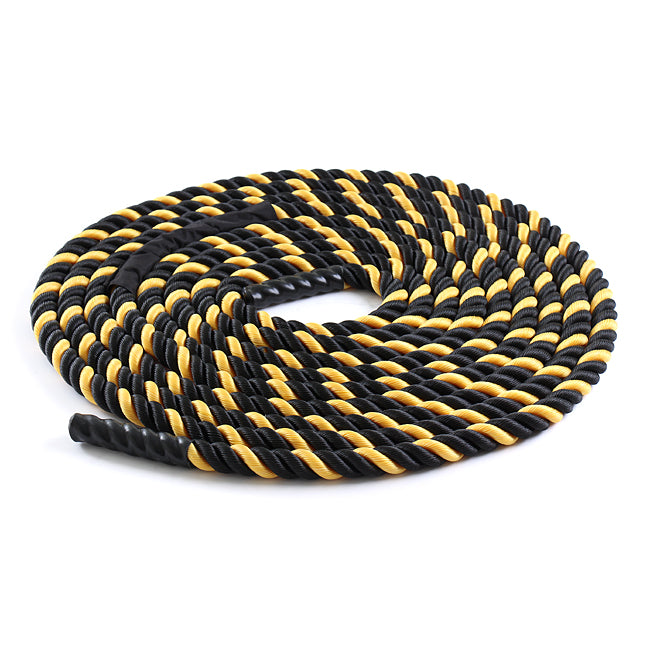 Black / Yellow Nylon 50' Undulation Battle Rope Strength & Conditioning Canada.
