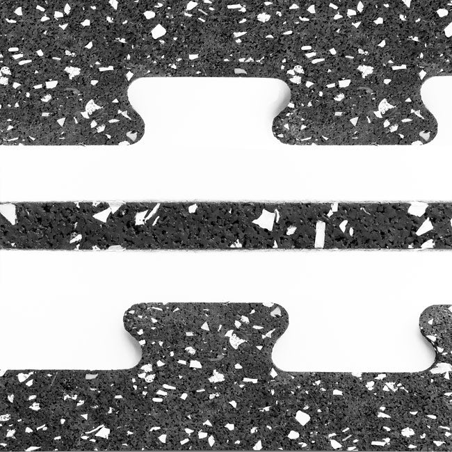 Gorilla Flooring 8mm 24" x 24" Interlocking Rubber Tile w/Speckle - V2 Fitness Accessories Canada.