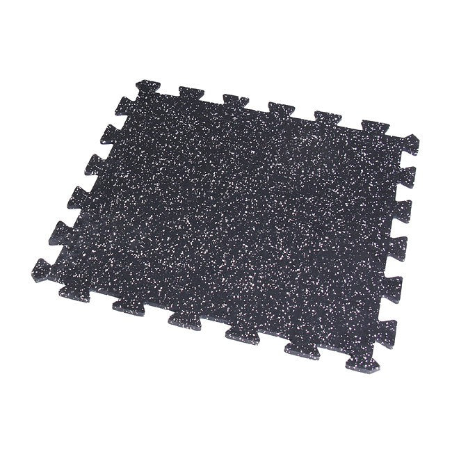 Gorilla Flooring 8mm 24" x 24" Interlocking Rubber Tile w/Speckle - V2 Fitness Accessories Canada.
