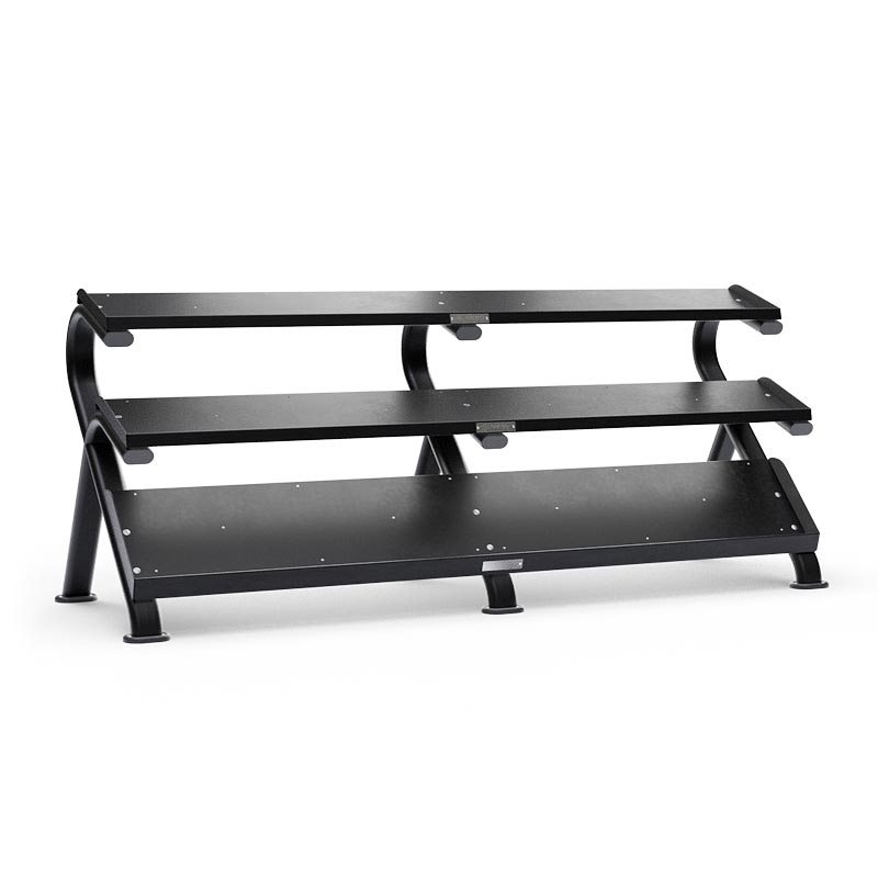 Element Fitness 3-Tier Flat 5 to 100lb Dumbbell Tray Strength & Conditioning Canada.